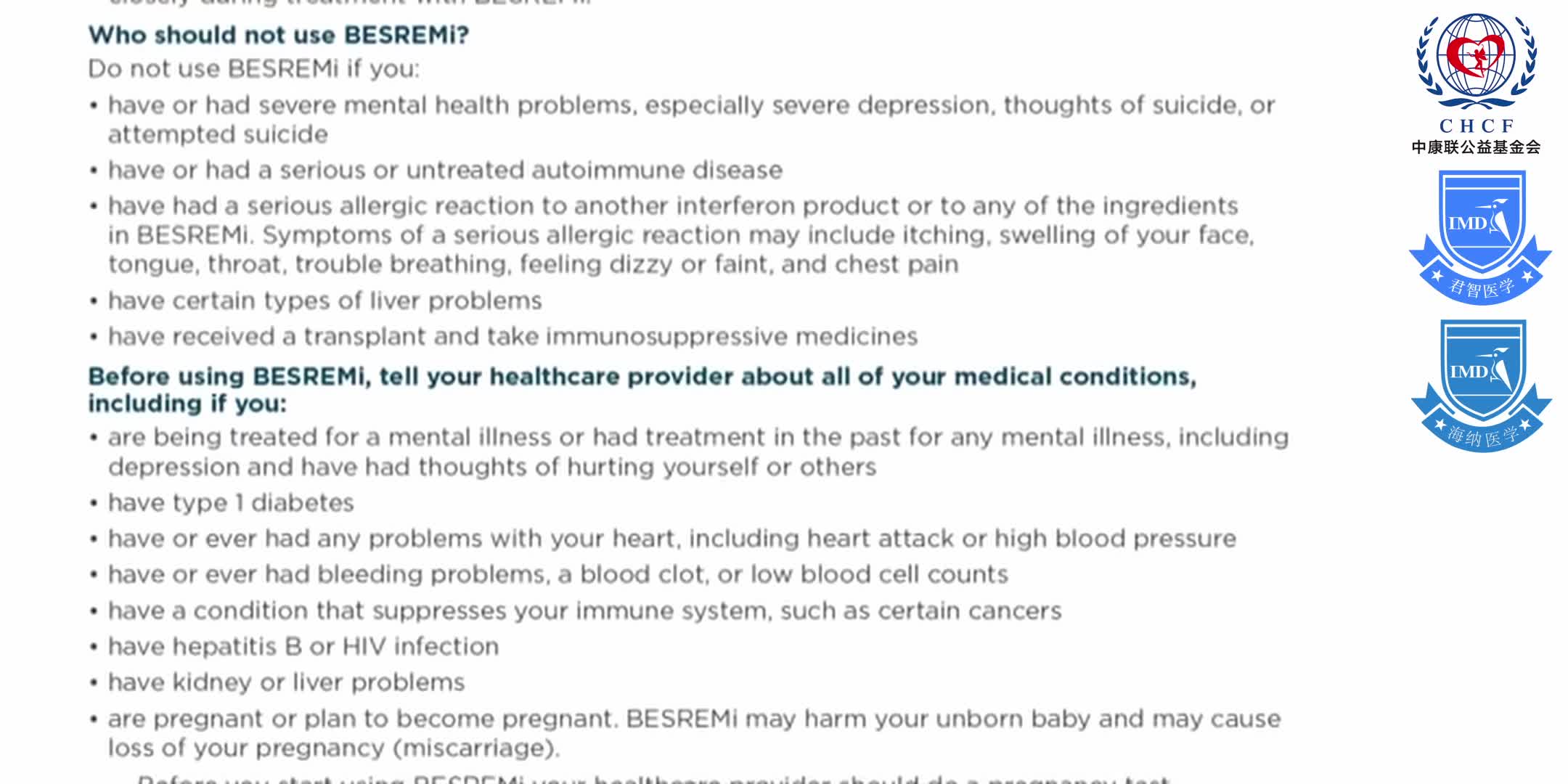 BESREMi\u00AE (ropeginterferon alfa-2b-njft) Instructions for Use 1-4