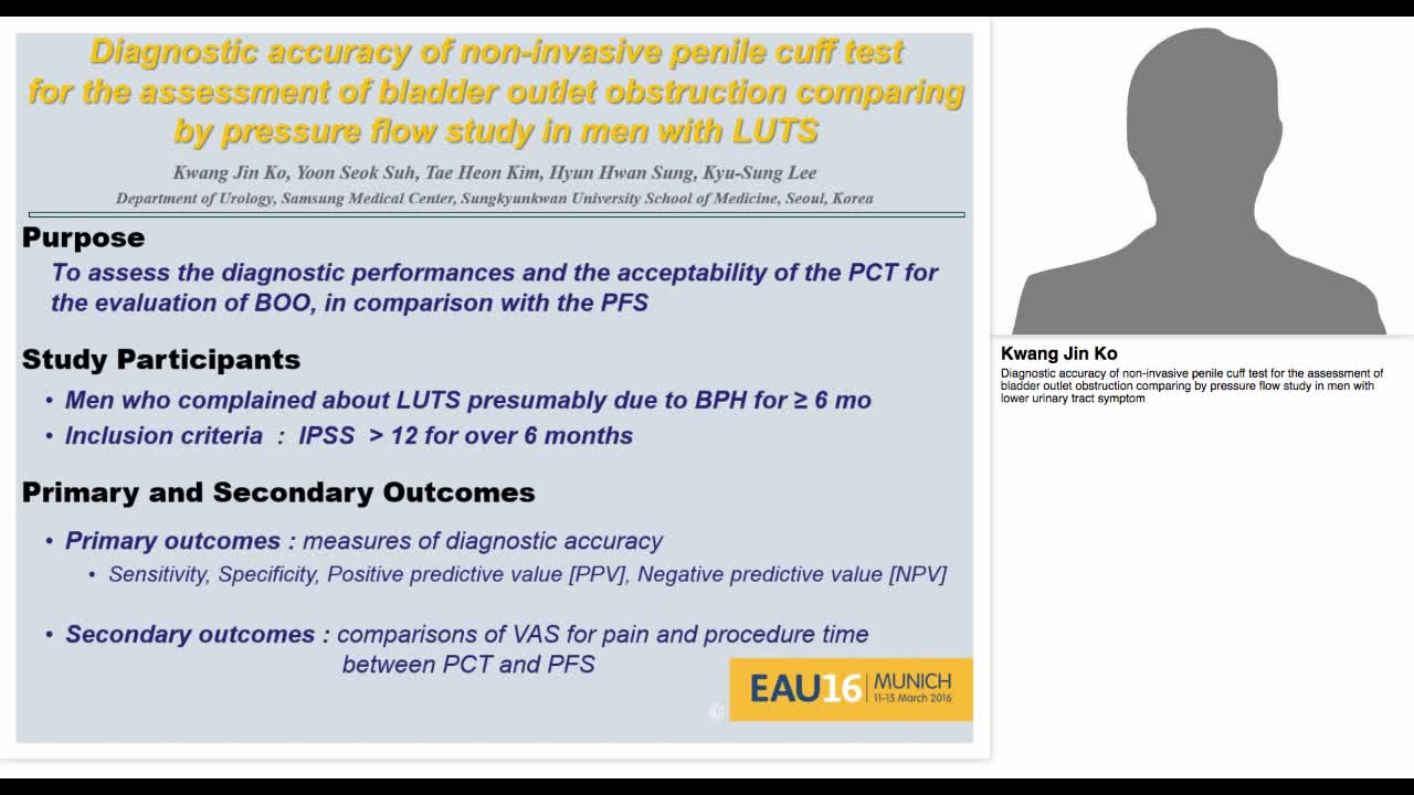 Diagnostic accuracy of non-invasive penile cuff test for -