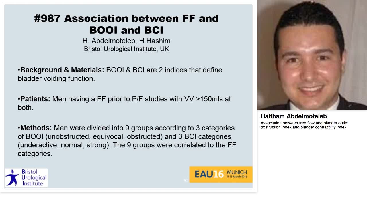 Association between free flow and bladder outlet obstruct-