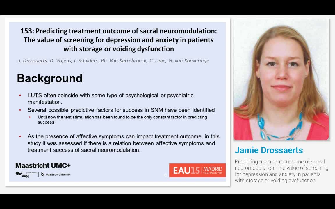 Predicting treatment outcome of sacral neuromodulation, T..-