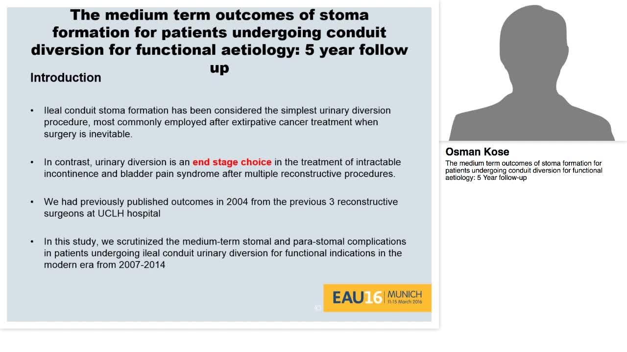 The medium term outcomes of stoma formation for patients -