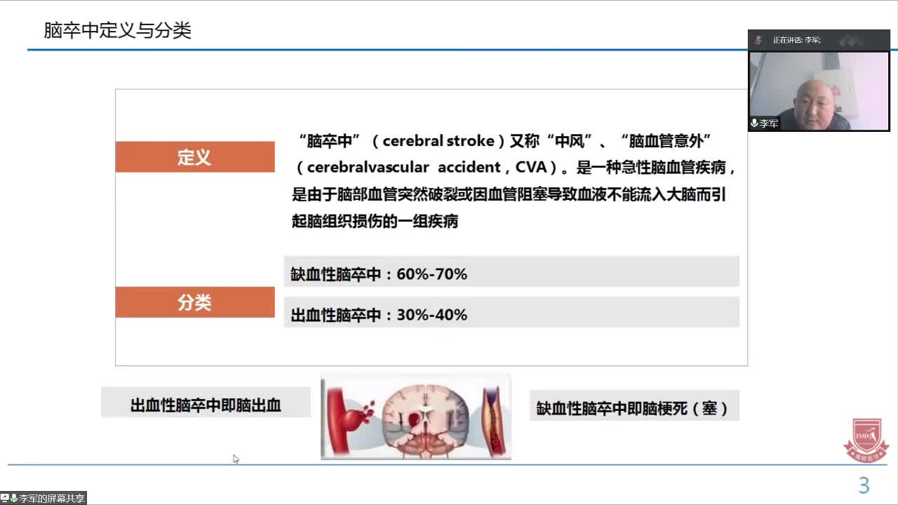 李军-脑卒中的疾病知识及药物治疗