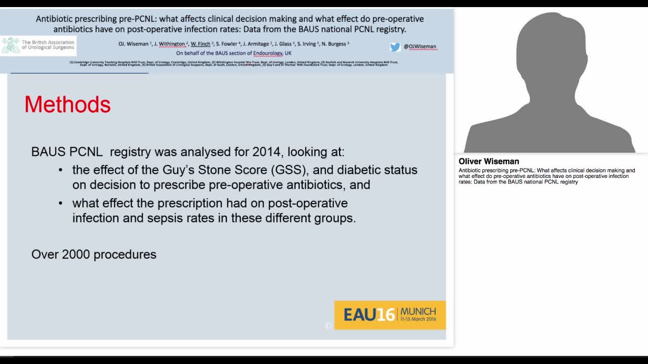 Antibiotic prescribing pre-PCNL, What affects clinical de-