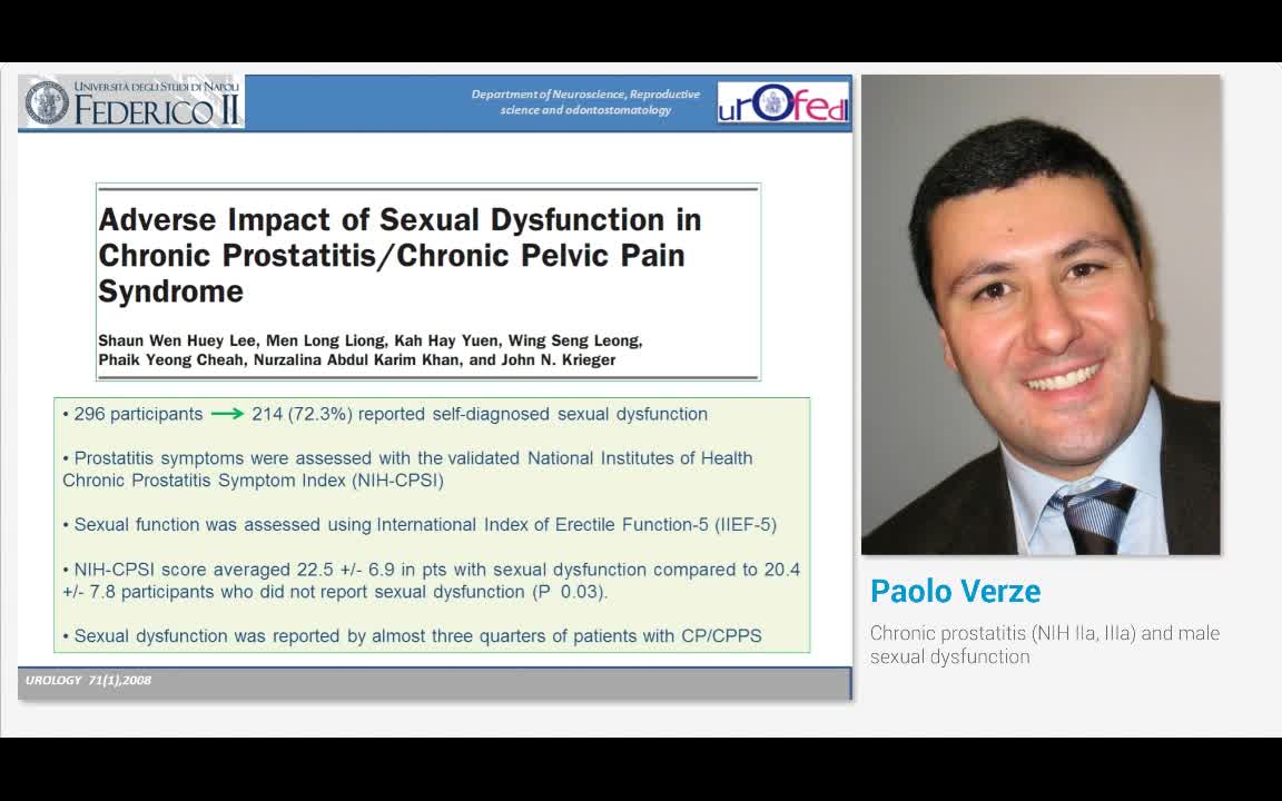 Chronic prostatitis (NIH IIa, IIIa) and male sexual dysfu..-