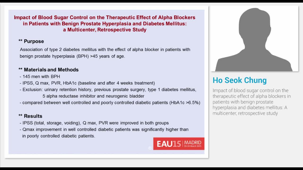 Impact of blood sugar control on the therapeutic effect o..-