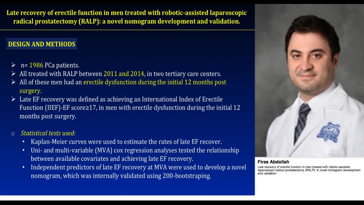 Late recovery of erectile function in men treated with ro-