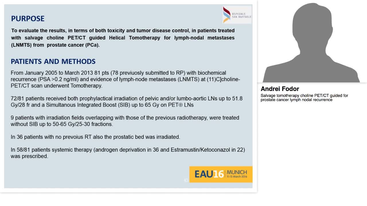 Salvage tomotherapy choline PET-CT guided for prostate ca-