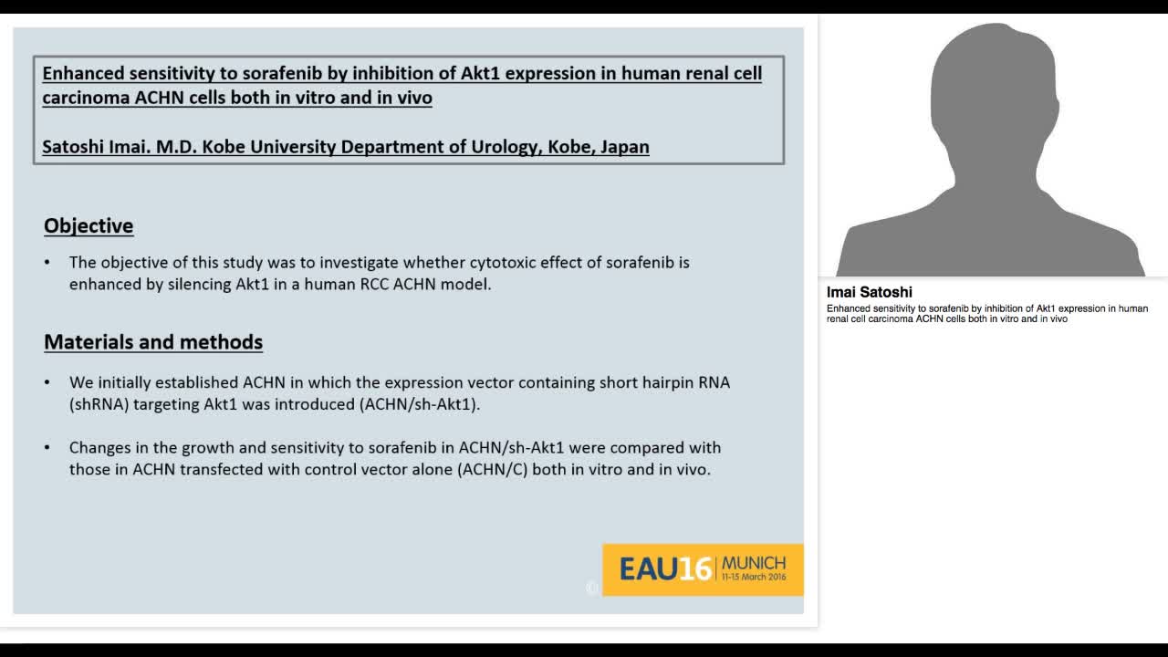 Enhanced sensitivity to sorafenib by inhibition of Akt1 e-