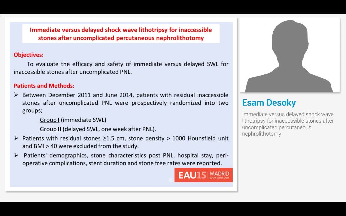 Immediate versus delayed shock wave lithotripsy for inacc..-