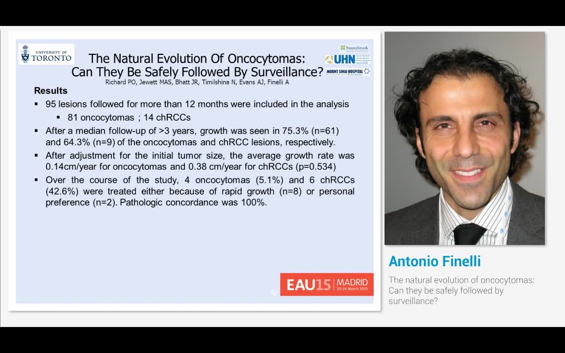 The natural evolution of oncocytomas, Can they be safely ..-