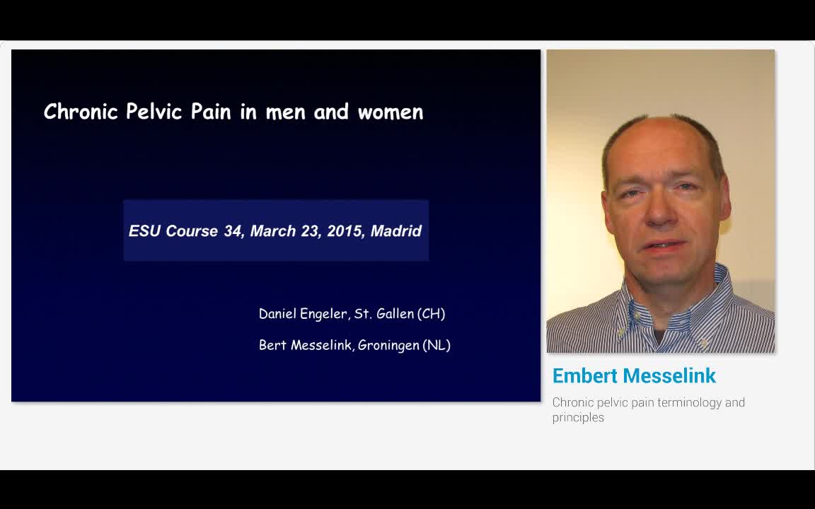 Chronic pelvic pain terminology and principles