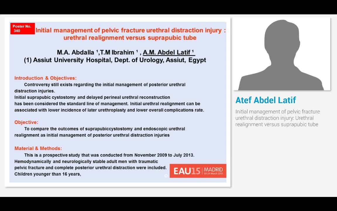 Initial management of pelvic fracture urethral distractio..-
