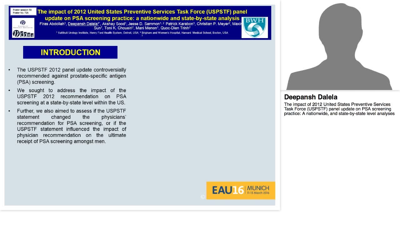 The impact of 2012 United States Preventive Services Task-