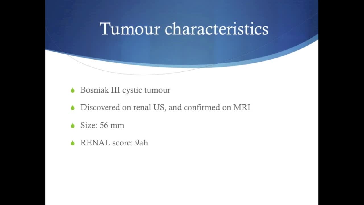 Feasibility of robotic partial nephrectomy for cystic tumour