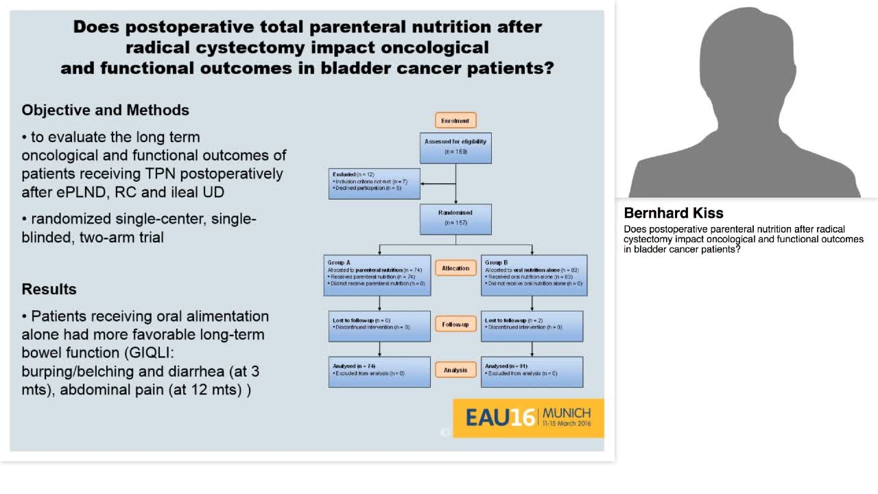 Does postoperative parenteral nutrition after radical cys-