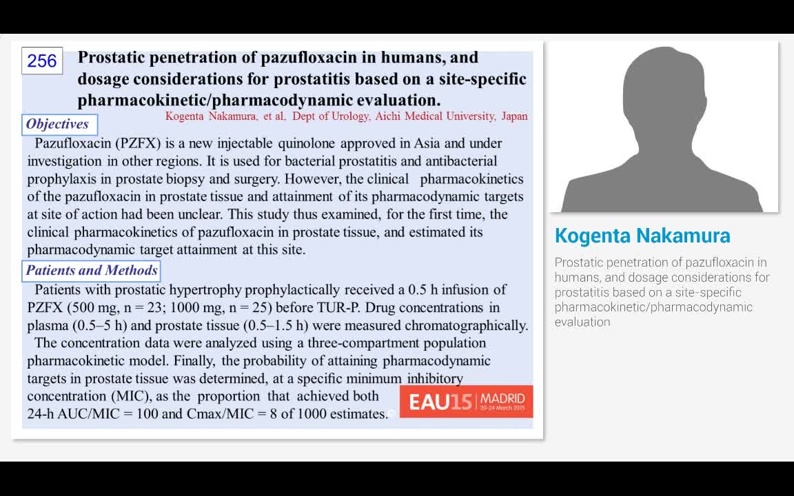 Prostatic penetration of pazufloxacin in humans, and dosa..-