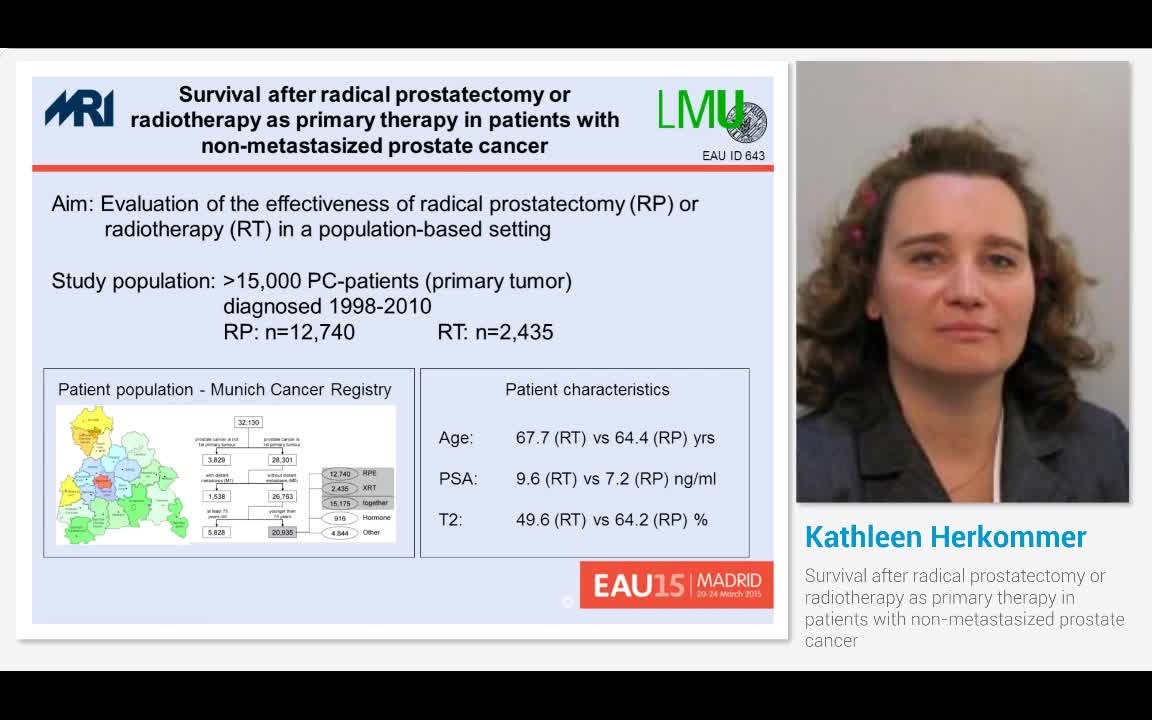 Survival after radical prostatectomy or radiotherapy as p..-
