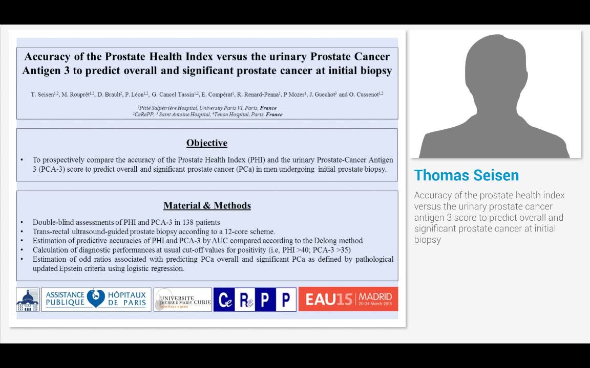 Accuracy of the prostate health index versus the urinary ..-