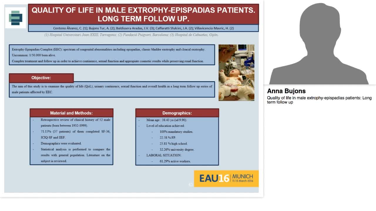 Quality of life in male extrophy-epispadias patients, Lon-