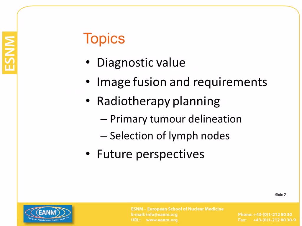 FDG PET CT用于放射治疗计划