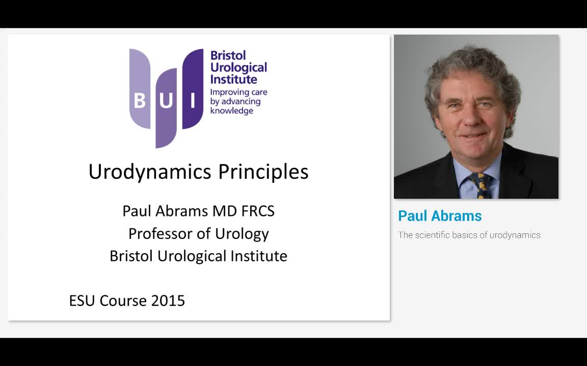 The scientific basics of urodynamics