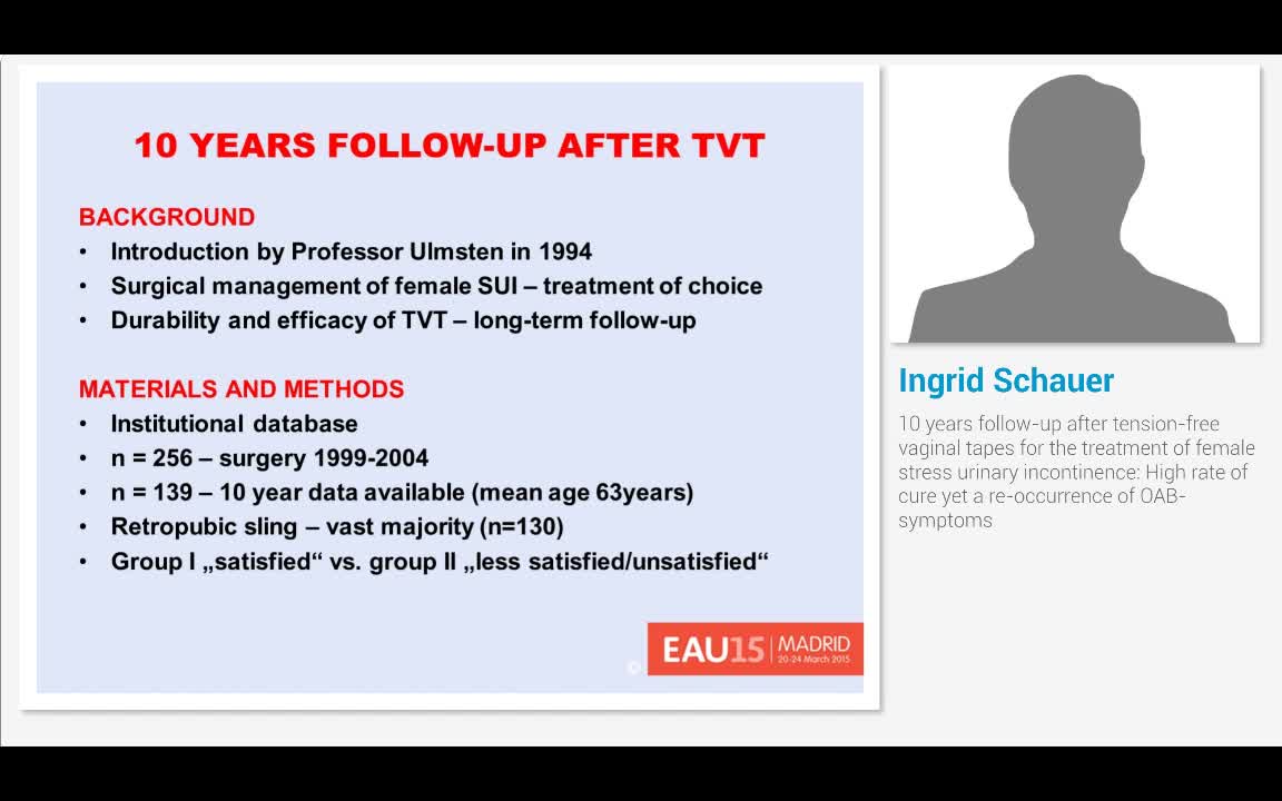 10 years follow-up after tension-free vaginal tapes for t..-