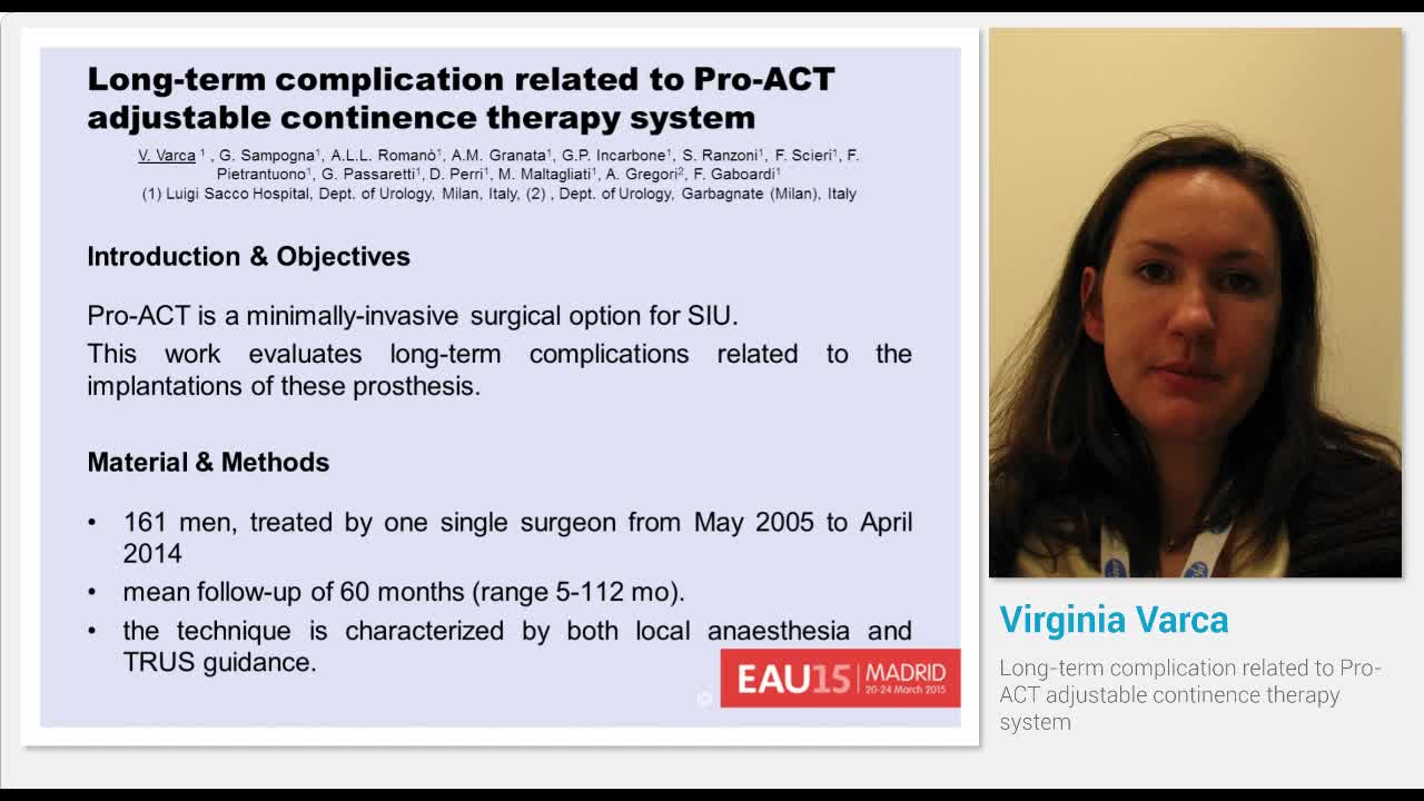 Long-term complication related to Pro-ACT adjustable cont..-