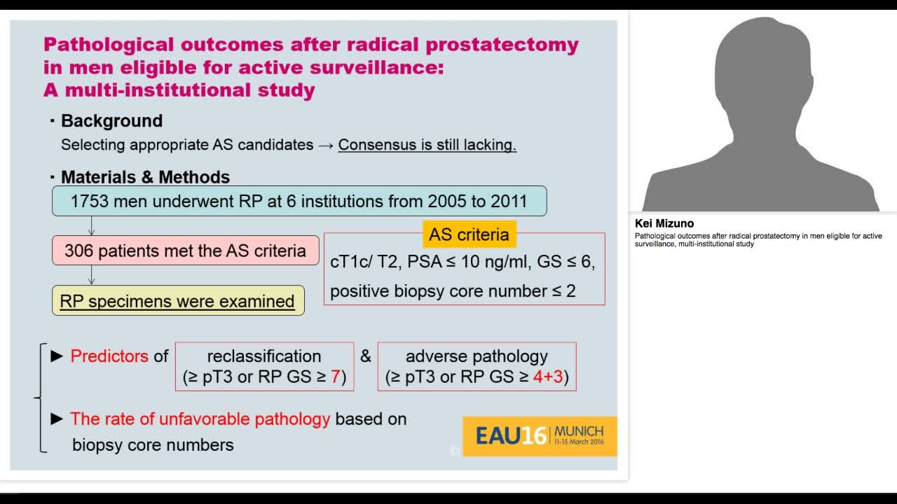 Pathological outcomes after radical prostatectomy in men -