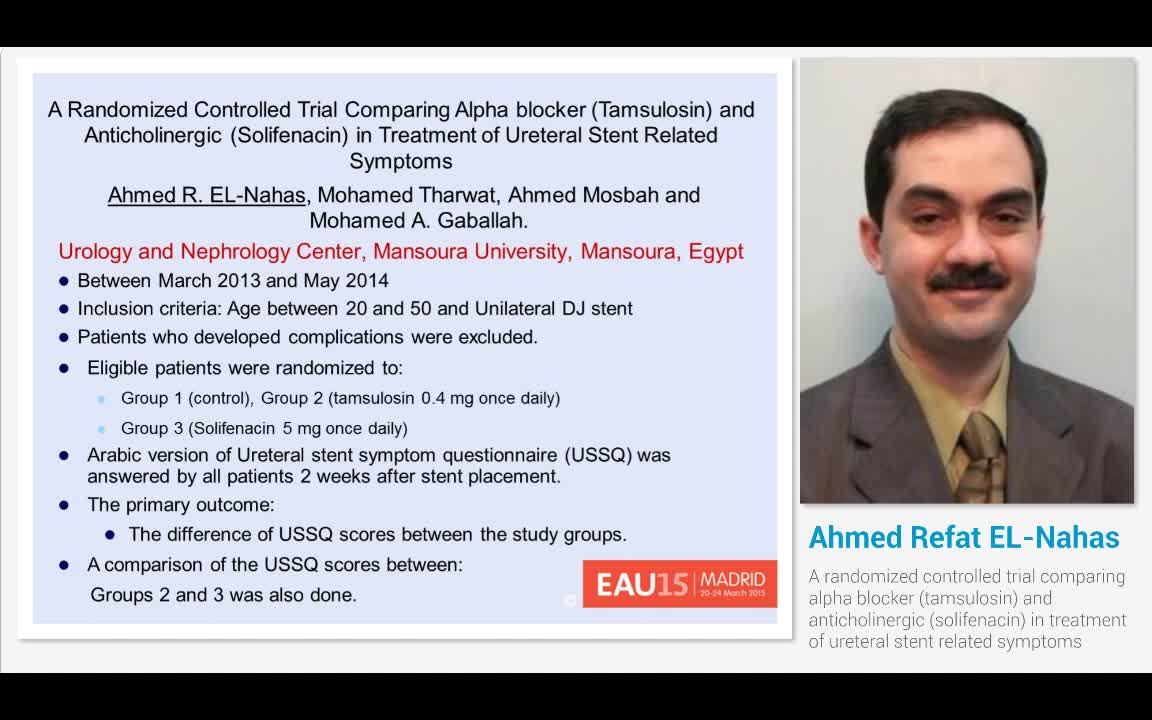 A randomized controlled trial comparing alpha blocker (ta..-