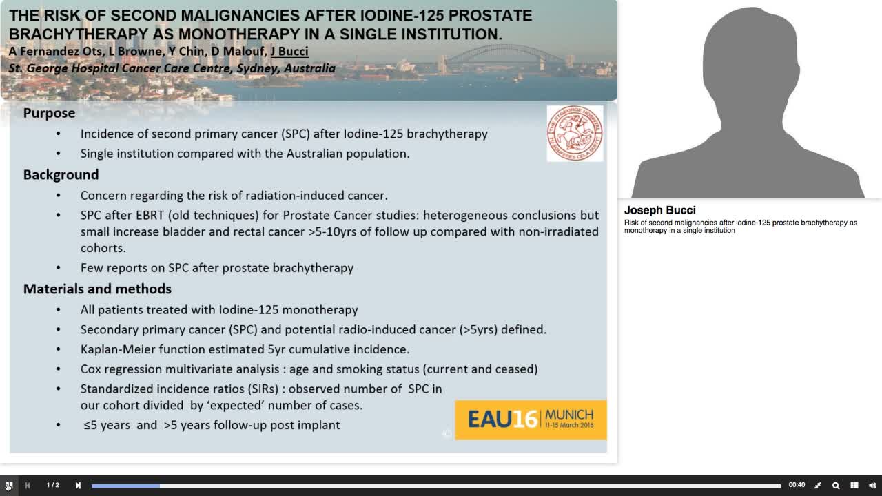 Risk of second malignancies after iodine-125 prostate bra-