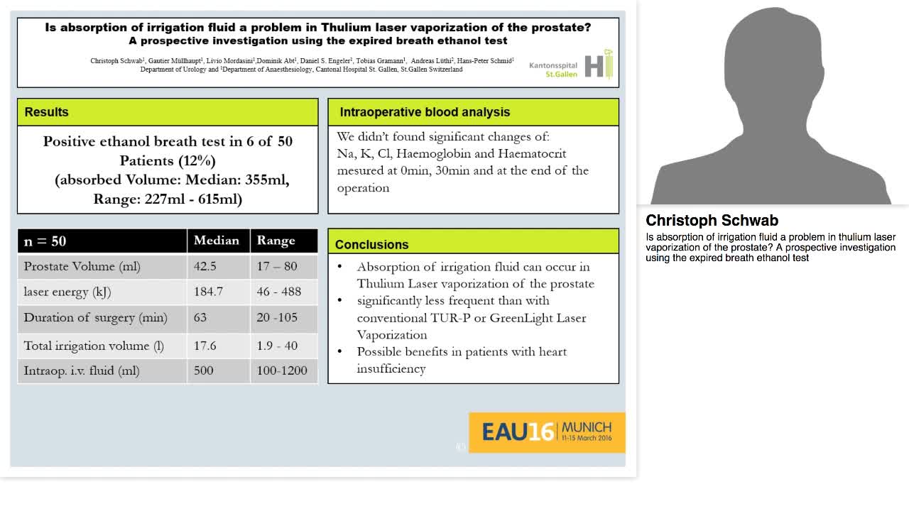 Is absorption of irrigation fluid a problem in thulium la-
