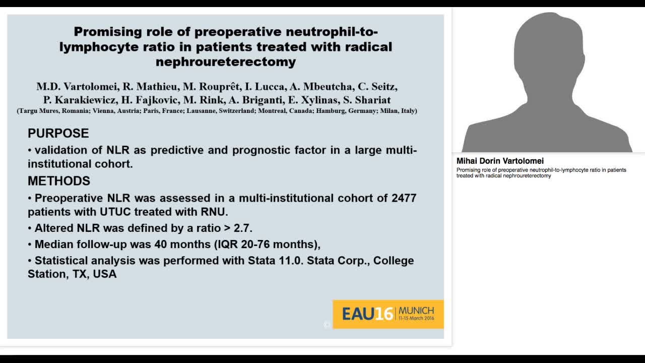 Promising role of preoperative neutrophil-to-lymphocyte r-