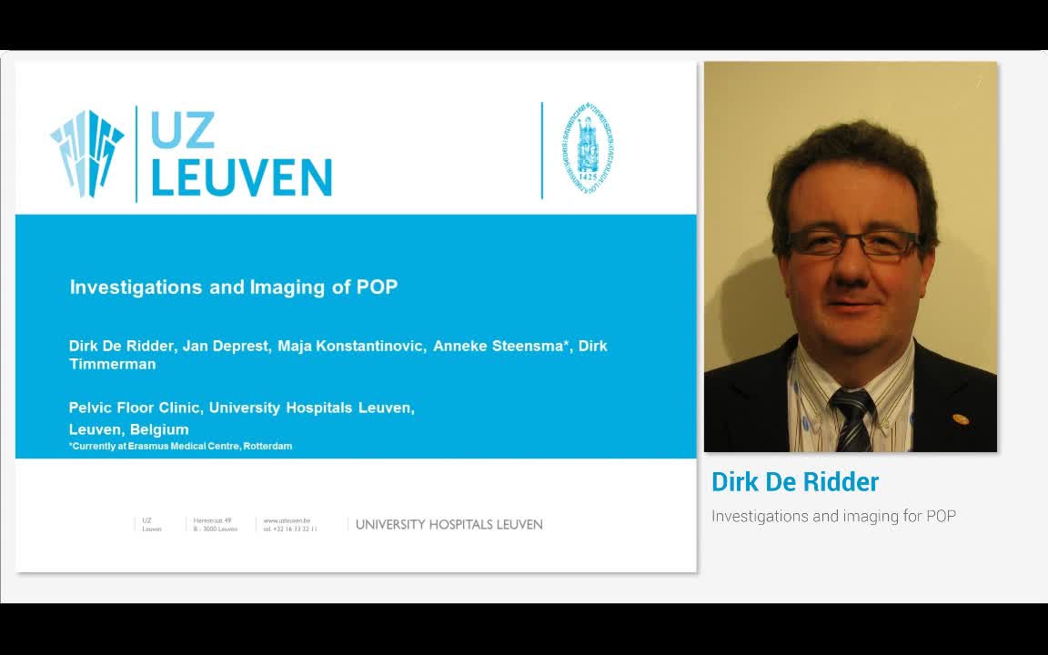 Investigations and imaging for POP