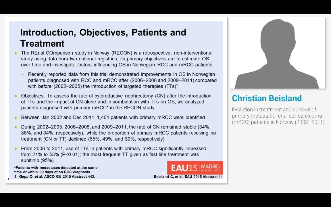 Evolution in treatment and survival of primary metastatic..-