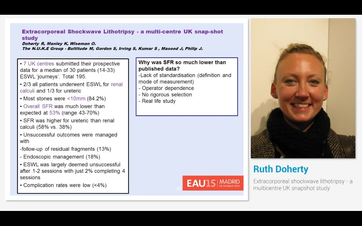 Extracorporeal shockwave lithotripsy - a multicentre UK s..-