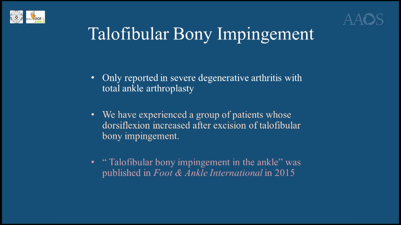 Talofibular Bony Impingement