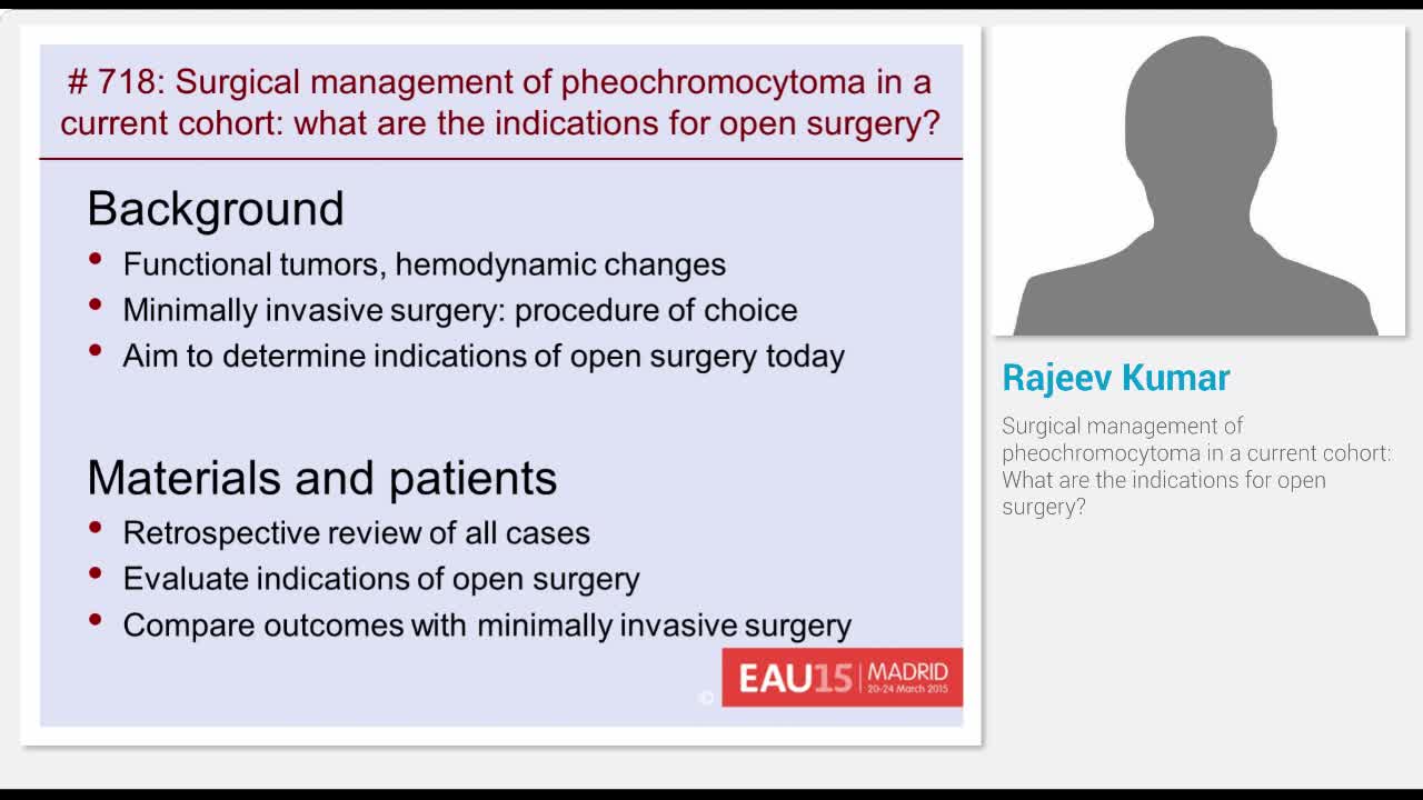 Surgical management of pheochromocytoma in a current coho..-