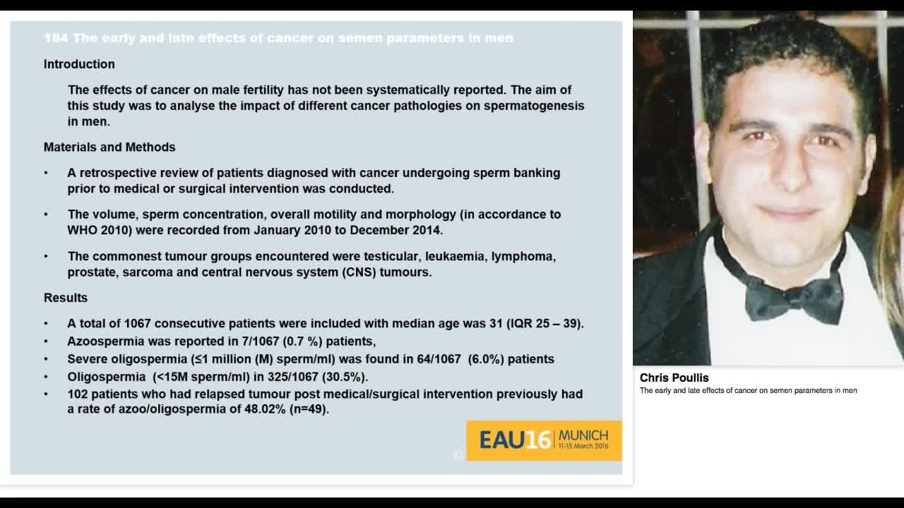 The early and late effects of cancer on semen parameters -