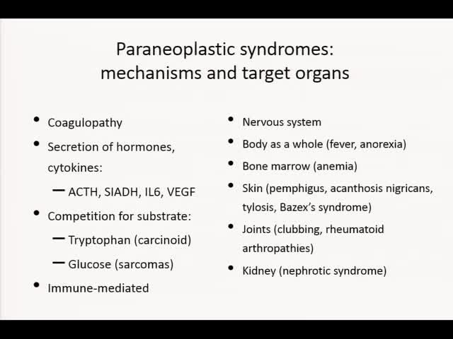 Paraneoplastic Complications of the Central Nervous System