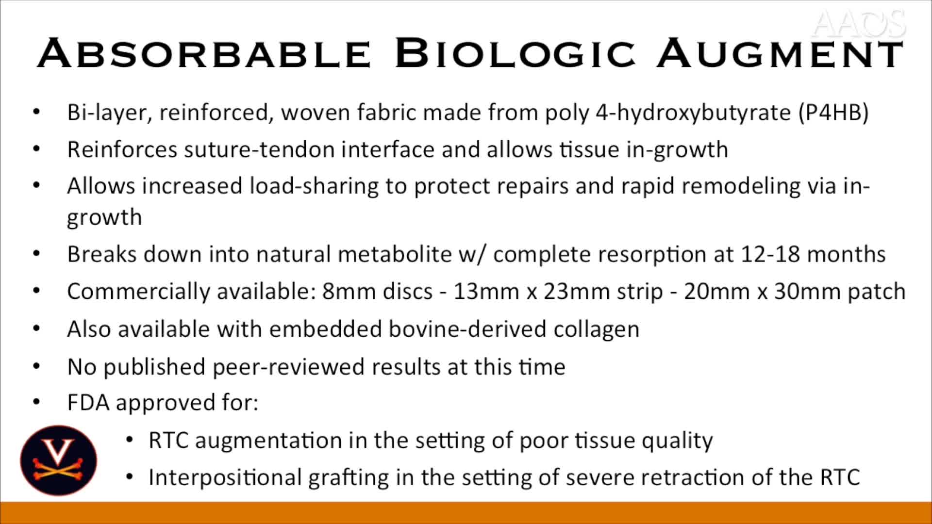 ARTHROScoPIC ROTATOR CUFF REPAIRUsING ABSORBABLE BloLOGlC AUGMENT