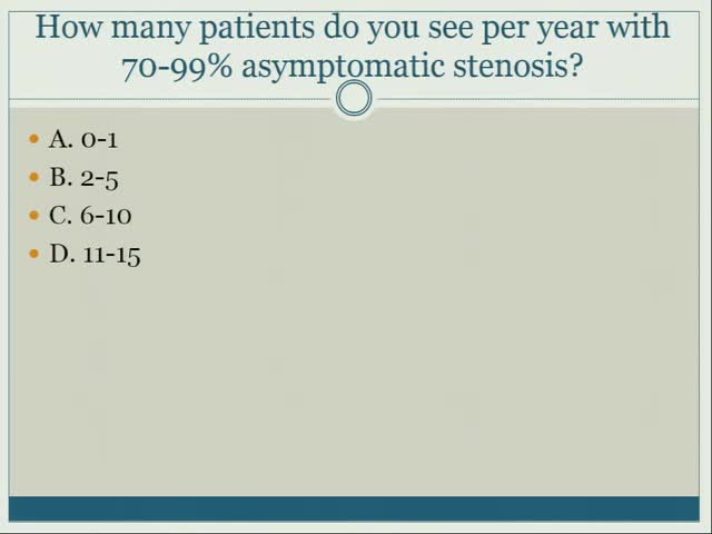 What's new with asymptomatic carotid stenosis