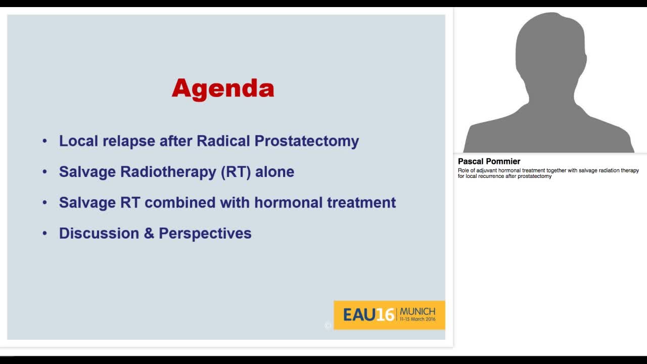 Role of adjuvant hormonal treatment together with salvage-