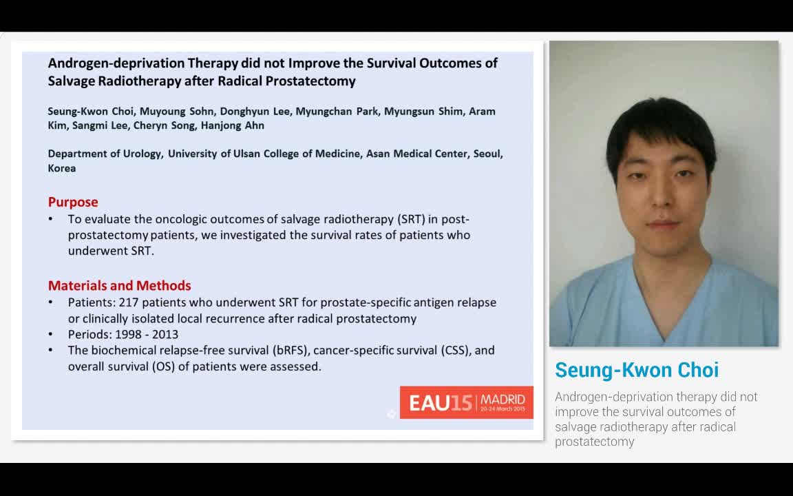 Androgen-deprivation therapy did not improve the survival..-