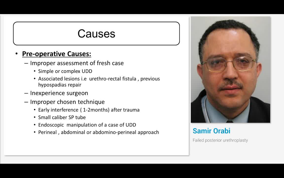 Failed posterior urethroplasty