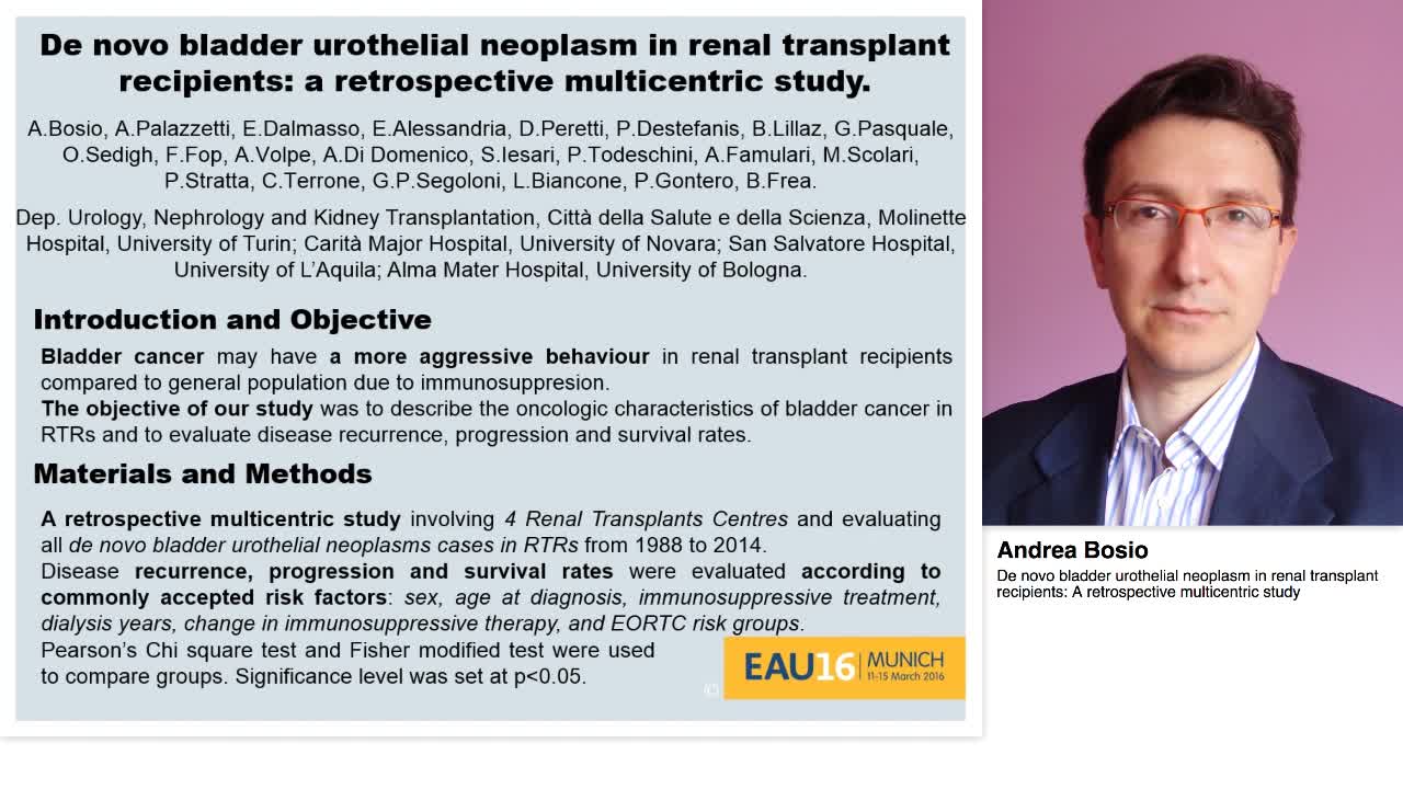De novo bladder urothelial neoplasm in renal transplant r-