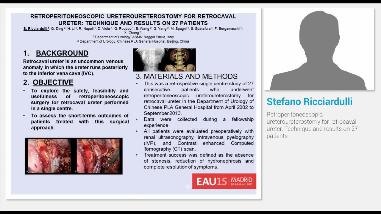 Retroperitoneoscopic ureteroureterostomy for retrocaval u..-