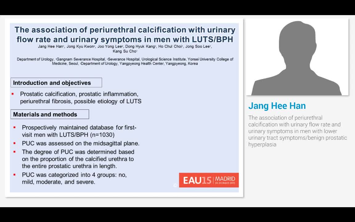 The association of periurethral calcification with urinar..-