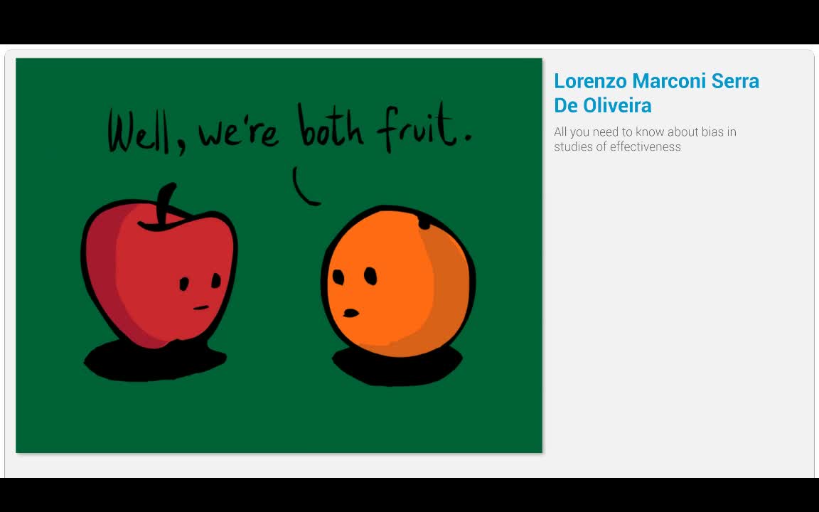 All you need to know about bias in studies of effectiveness