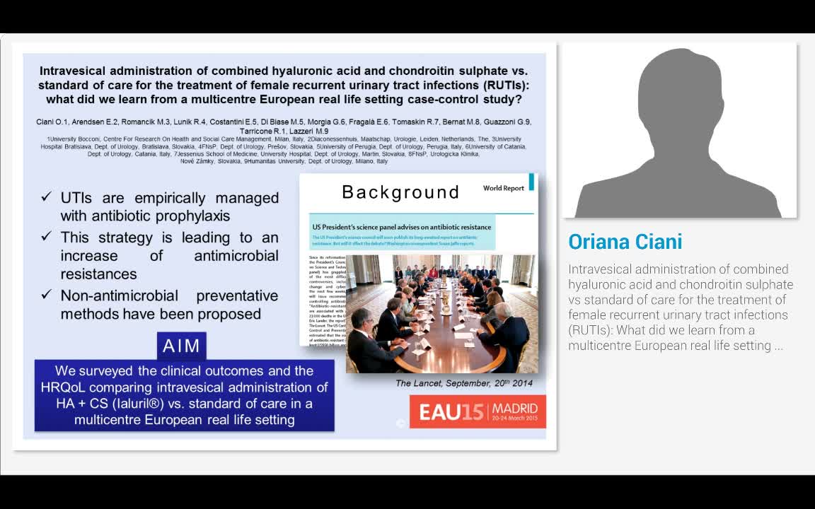 Intravesical administration of combined hyaluronic acid a..-