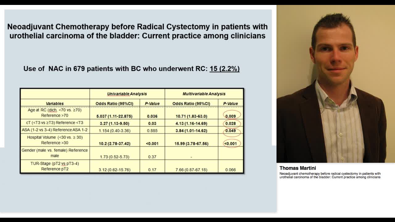 Neoadjuvant chemotherapy before radical cystectomy in pat-